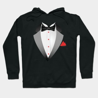 black & red tuxedo Hoodie